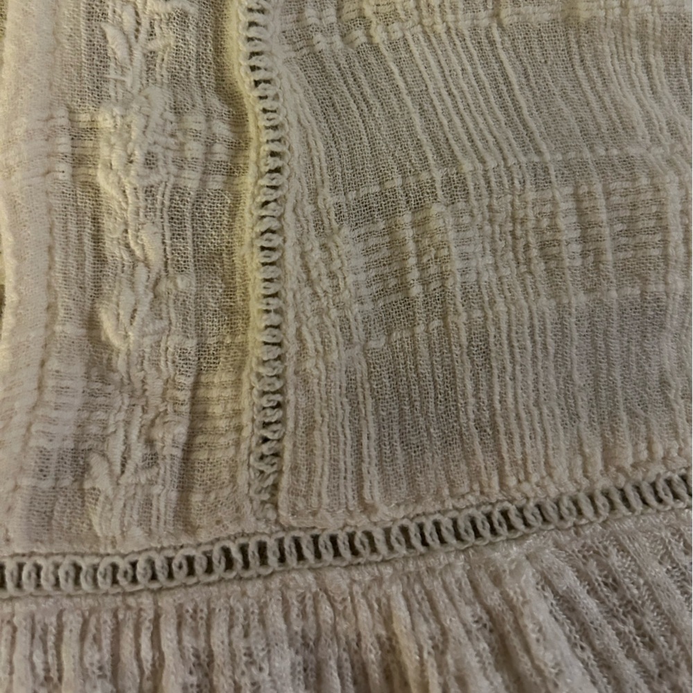 Lucky Brand Cream Sleeveless textured tank Top size 1X knit & woven - Picture 9 of 15